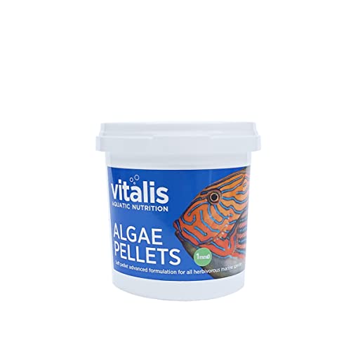 Vitalis Algae Pellets Fischfutter Aquarium Fischfutter Aquarium Pellets für pflanzenfressende Meerestiere- hochverdaulich und ausgewogen - Vitamine und Mineralien (70g) von Vitalis Aquatic Nutrition