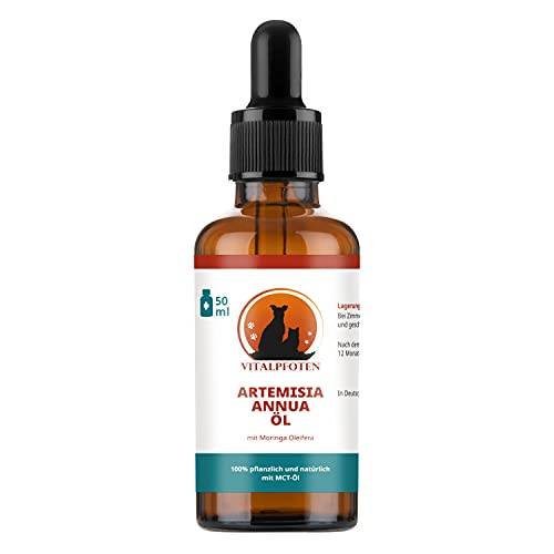 Vitalpfoten Artemisia Annua Öl für Hunde, Katzen und Haustiere 50ml Ratio Extrakt 50:1, alkoholfrei, ohne Zusatzstoffe von Vitalpfoten