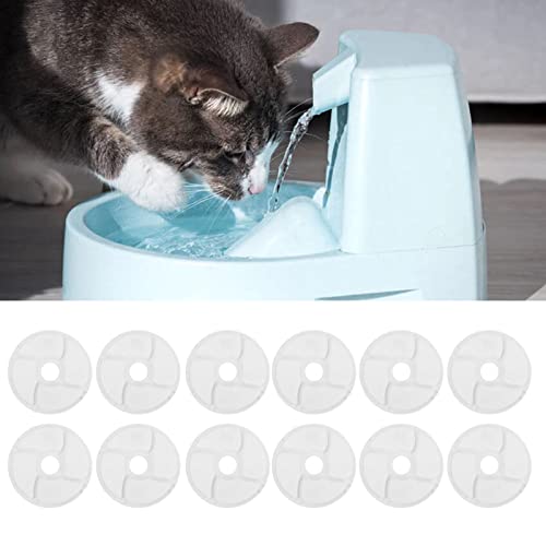 12 Stück Haustier-Wasserbrunnenfilter, 3-lagiger Filter-Ersatz, effiziente Filtration, Katzen- und Hunde-Wasserspenderfilter für Haustier-Wasserbrunnen von Vitdipy