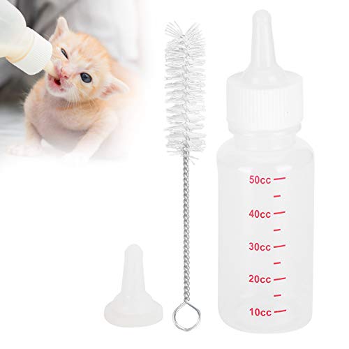 3-teiliges Set mit Milch für Hunde und Katzen, sichere Babyflasche, für Welpen, Kätzchen, Neugeborene, Pflegeset für Welpen, Katzen, Kaninchen und andere kleine Haustiere von Vitdipy