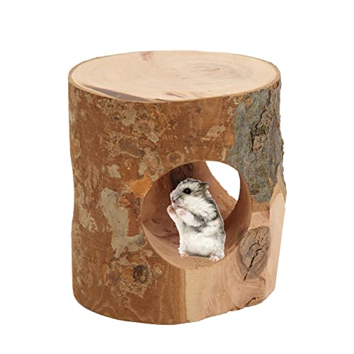 Hamster Hollow Tree Trunk, Interesting and Practical 3 Holes Hamster Hideout Tree Trunk Tunnel for Chinchillas Guinea Pigs Dwarf von Vitdipy