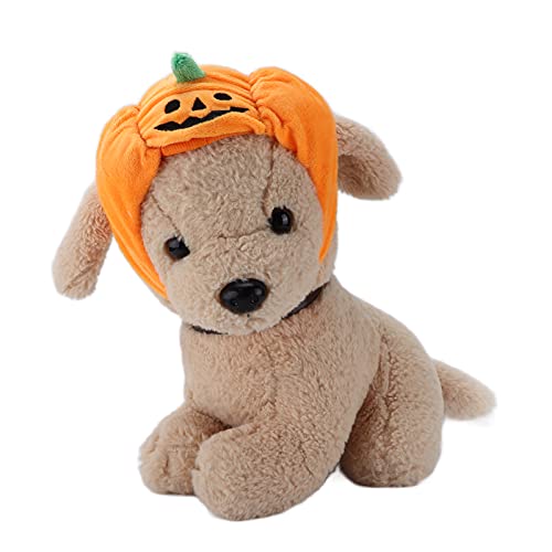 Katzen-Halloween-Kürbiskostüm, weiche, verstellbare Katzen-Halloween-Kopfbedeckung für Katzen, Hunde, Kaninchen von Vitdipy