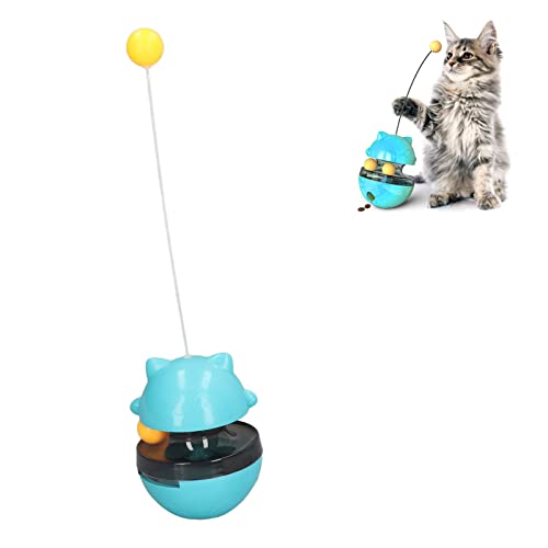 Leckerli-Spender für Katzen, transparentes Design, interessantes ABS-PC-Metall, glatte Oberfläche, Katzen-Leckerli-Spielzeug, langsamer Feeder zur Förderung des interaktiven Spiels und der Stimulation von Vitdipy