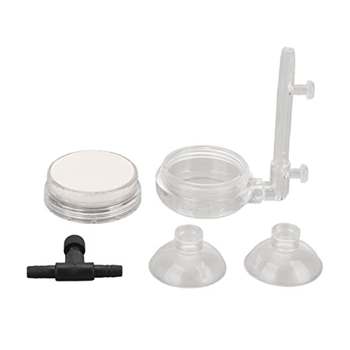 Vitdipy Aquarium-Luftsteinscheibe, transparentes Glas, effizientes Aquarium-Luftstein-Set für gelösten Sauerstoff von Vitdipy