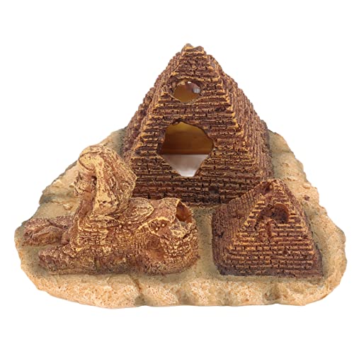 Vitdipy Aquarium-Pyramiden-Dekor, realistisches, sicheres Harz, wartungsarme Aquarium-Pyramide, Versteckhöhle für Aquarium-Aquarium-Ornament von Vitdipy