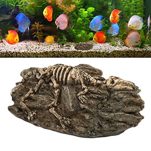 Vitdipy Dinosaurier-Fossil-Aquarium-Dekoration, schönes Design, realistisches Harz, Reptilien-Ornament, Aquarium-Tierhandwerk für Aquarium-Dekoration von Vitdipy