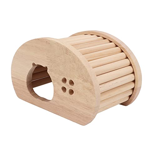 Vitdipy Hamster-Kletterhaus, Hamster-Kletterhaus aus Holz, kleines Haustiernest, Hamsterhütte, Goldener Bär, Hamster-Schlafnest für kleine Haustiere von Vitdipy