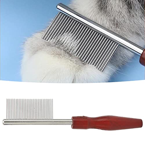 Vitdipy Haustier-Zähnekamm, feiner Zahnabstand, entwirrt offene Knoten, lose Haare, abgerundete Enden, Hundepflegekamm für Katzen, Hunde, Haustiere von Vitdipy