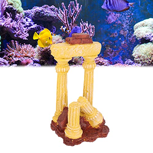 Vitdipy Roman Column Aquarium Decoration, Resin Simulation Reusable Fish Tank Landscape Roman Column Ruins Pillar for Fish Tank Aquarium von Vitdipy