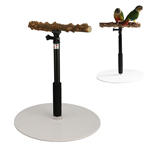 Wood Bird Perch Stand, Adjustable Portable Detachable Parrot Play Stand for Indoor Outdoor Traveling von Vitdipy