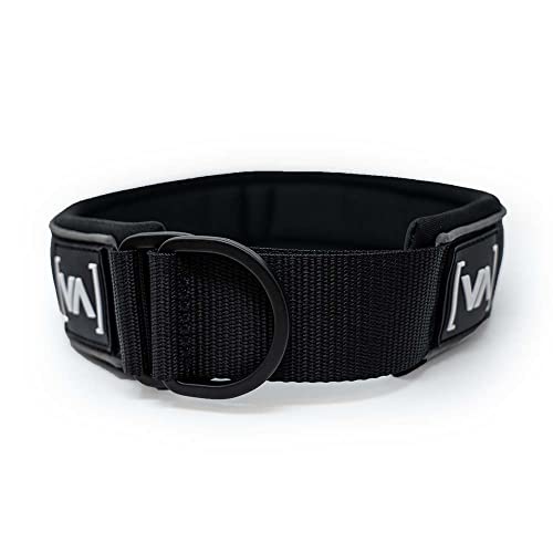 VITOMALIA® Ultraleichtes 4cm breites reflektierendes Zugstopp Hundehalsband, Robustem Nylon und Weichem Neopren, Halsband für mittelgroße Hunde, Zugstopp Halsband (4cm/L = 45cm-56cm, Schwarz) von Vitomalia