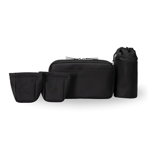 Vitomalia® Multifunktionale Bauchtasche für Hundebesitzer: Praktische Gassitasche mit geruchsneutrale Leckerlitasche, Kotbeutelspender & Wasserflaschenhalter (Schwarz) von Vitomalia