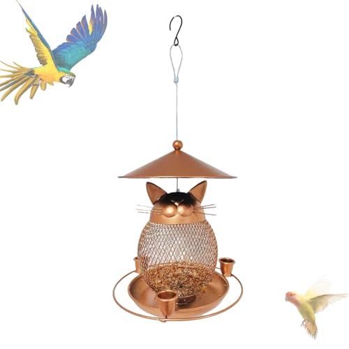 Vogelköderwaren -Feeder, Feeder Für Vogel - Lecksofes Katzesförmiges Lebensmittelfutter Für Spatzen | Pet Bird Accessoires Eichhörnchen-vorsicherer Köderbehälter Für Kolibris, Robins von Vitsrisea