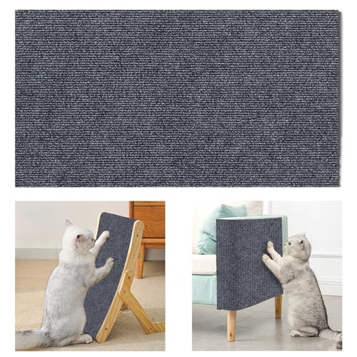 Selbstklebend Kratzteppich Katze Wand, Kratzmatte Katze Sofa, Kratzbretter Katze Wand, Katzen Kratzwand, DIY Climbing Cat Scratcher für Schützt Teppiche Sofa Möbelschutz (30x100cm,Dunkelgrau) von Viusneun