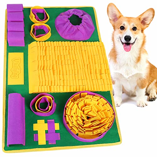 Vivifying Schnüffelmatte für Hunde, interaktives Hunde-Puzzle-Spielzeug für Langeweile und geistige Stimulation, Schnüffelmatte hilft Welpen und Katzen, langsames Fressen und Beschäftigung zu halten von Vivifying