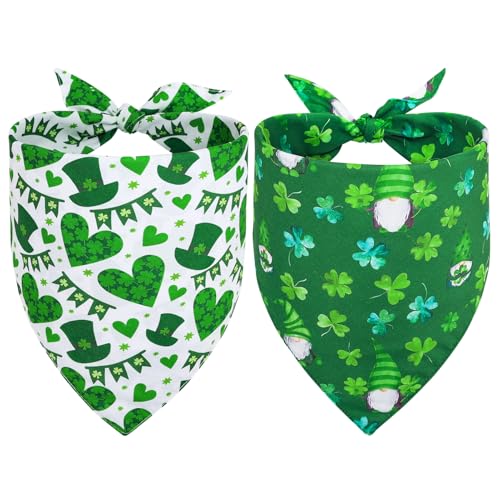 Vivifying St. Patrick's Day Hundehalstücher, Größe XL, 2 Stück von Vivifying