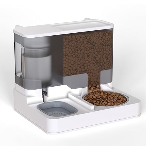 2 in 1 Automatischer Katzen-Futterspender All in One Auto Feeder Futter- und Wasserspender, Haustier-Futterspender für Katzen und kleine Hunde, 3,8 l Schwerkraft-Haustier-Futterstation für Zuhause, von Vivo Technologies