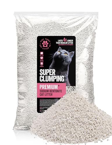 Natürliches Premium-Katzenstreu, superklumpend, 30 l/15 kg Bentonit-Katzenstreu, sehr saugfähig, ungiftig, staubfrei und geruchskontrollierend, hält 4 x länger als normales Katzenstreu von Vivo Technologies