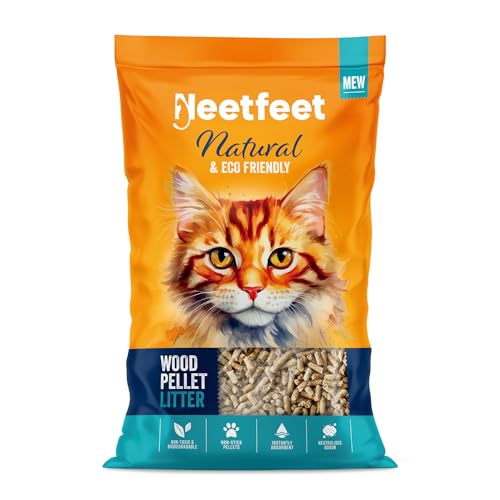 Premium natürliche Katzenstreu Holzpellets | Ultra saugfähig | biologisch abbaubares unbehandeltes Holz-Katzenstreu | effektive Geruchskontrolle | Kätzchen-Katzenstreu | 30 l | Keine Unangenehmen von Vivo Technologies