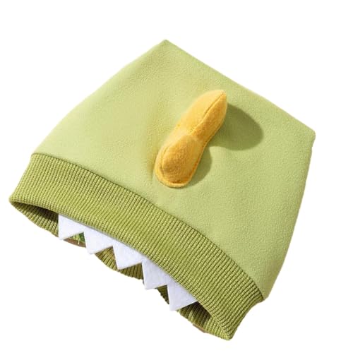 Vjeybv Haustier-Mütze, beruhigende, trendige Beanie-Mütze für Haustier-Kätzchen, Haustier-Kostüm-Zubehör, Tierform-Design, verstellbar, weiche Hundemützen von Vjeybv