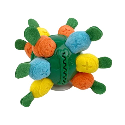 Vjeybv Hunde-Puzzle-Ball, Karotten-Design, Kauspielzeug für Hunde, tragbares Futterspielzeug für Hunde mit Sound für kleine und mittelgroße Hunde von Vjeybv