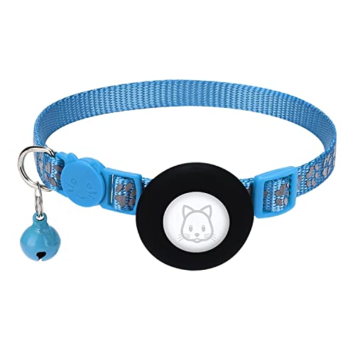 Vklopdsh Halsband, für Anhängerhalsband mit Sicherheitsschnalle und reflektierendem Halsband in 3/8 Breite blau von Vklopdsh