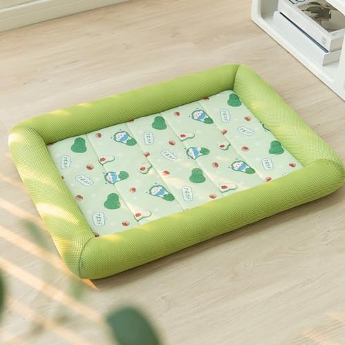 Vllcsla Hundebett Medium Waschbares Kühlendes Hundecouch für Sommer, Kaufestes Hundekissen mit Eingebauter Kühlmatte, S/M/L/XL Sommer Hundekühlbett von Vllcsla