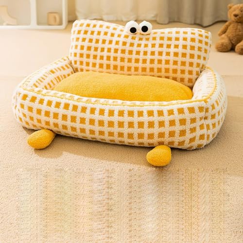 Vllcsla Hundebett Waschbar mit Abnehmbarer Matte, S/M/L/XL Super Weiches Hundecouch, Sommer Hundekühlbett Haustierbett Hundekissen für Alle Jahreszeiten von Vllcsla