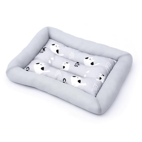 Vllcsla Sommer Hundebett Medium 54x42CM, Weiche Hundekiste Matratze Waschbar mit Rutschfestem Boden, Haustierbetten Kissen für Hund, Rechteck Anti-Rutsch Boden Haustierbett von Vllcsla