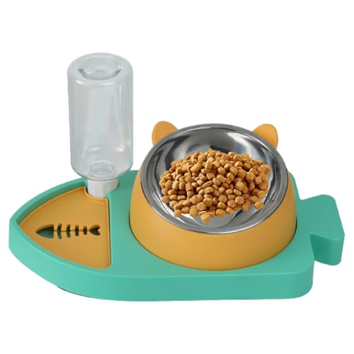 Vllold Automatischer Wasserspender für Hunde – Futternäpfe für kleine Hunde, Wassernapf, Fischform, Wassernapfspender, automatischer Futternapf für Reisen, Zuhause, Outdoor von Vllold