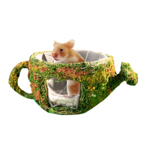 Vllold Hamsterversteck – Wasserkessel, Zylinderform, Chinchilla-Bett, handgewebt, simulierte Pflanze, Hamster-Habitat, abnehmbares Haustierzubehör für Frettchen, Goldbären, drinnen und draußen, zum Vllold Hamsterversteck – Wasserkessel, Zylinderform, Chinchilla-Bett, handgewebt, simulierte Pflanze, Hamster-Habitat, abnehmbares Haustierzubehör für Frettchen, Goldbären, drinnen und draußen, zum von Vllold