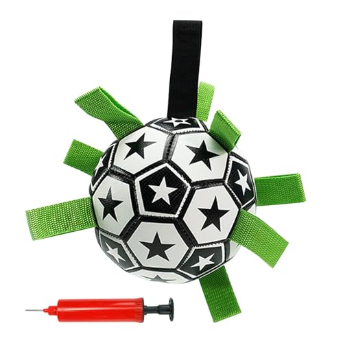 Vllold Hunde-Fußball mit Riemen, Outdoor-Hundeball mit Luftpumpe, interaktives Puzzle, Fußballspiel für Wasserübungen, Training, Apportieren, Hof, Pool, Park, Hinterhof Vllold Hunde-Fußball mit Riemen, Outdoor-Hundeball mit Luftpumpe, interaktives Puzzle, Fußballspiel für Wasserübungen, Training, Apportieren, Hof, Pool, Park, Hinterhof von Vllold