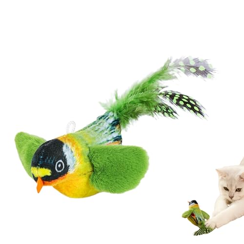 Vllold Simuliertes Zwitschern Vogel Katzenspielzeug, Flapping Chirping Kitten Toys Katzenspielzeug Vogel, Simulation Flying Bird Spielzeug, Interaktives Katzenspielzeug, Katzenanreicherung Spielzeug von Vllold