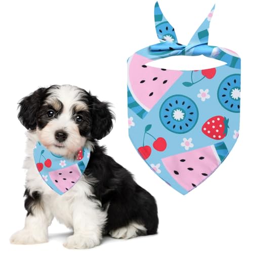 Voarge Hundeschal,Klassisches Kariertes Hundehalstuch, Bandana für Hund,Waschbare Halsdreiecke für Kleine Mittlere und Große Hunde Katzen (Kiwi-Schal, S) von Voarge