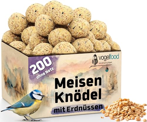 Vogelfood 200 x 90 g =18 kg Meisenknödel mit Nüssen ohne Netz Vogelfutter 4 Jahreszeitenknödel Wildvogelfutter Ganzjahresfutter Fettfutter Versand von vogelfood wir sind gut zu Vögeln