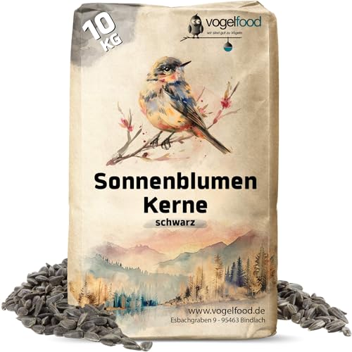 Sonnenblumenkerne schwarz 10 kg Vogelfutter Winterfutter von Vogelfood wir sind gut zu Vögeln