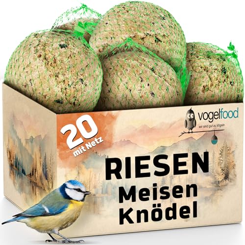 Vogelfood 20 Stck Riesen-Meisenknödel Vogelfutter Fettfutter Winterfutter Vogel Futter Meisenknödel von vogelfood wir sind gut zu Vögeln