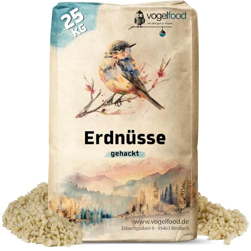 25 kg Erdnusskerne Weiss gehackt Erdnüsse Wildvogelfutter Winterfutter von Vogelfood