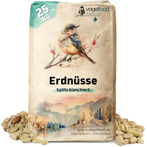 25 KG Erdnusssplits blanchierte Erdnüsse Splits Beste Qualität von Vogelfood