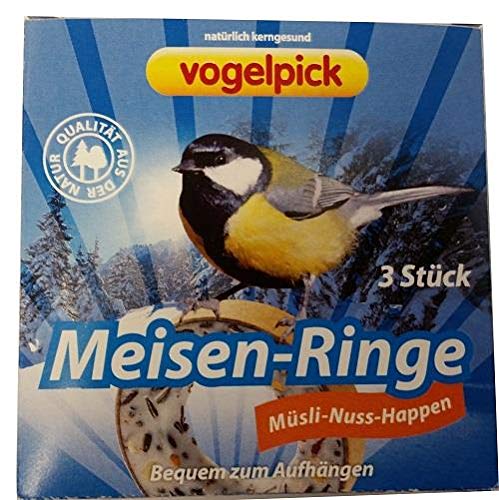 Vogelpick Meisenringe 5 Schachteln a 3 Ringe 150 g = 15 Ringe von Vogelpick