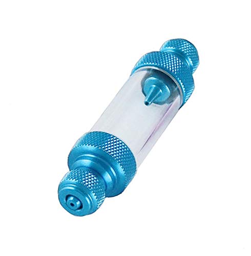 Vogueing Tool Blasenzähler Doppelkopf CO2-Blasenzähler Aquarium Luftpumpe Zubehör Aquarium Werkzeug zur Kohlendioxidmessung (Blau) von Vogueing Tool