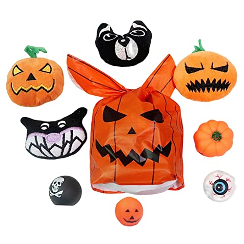 Voiakiu 3 Pcs Halloween-Plüsch-Hundespielzeug - 8 Teile/Satz Netter Kürbis Geister Hund Augapfel Spinne Interaktives Spielzeug,Halloween-Hundespielzeug, lustiges Spielzeug für Hunde, Plüschtier von Voiakiu