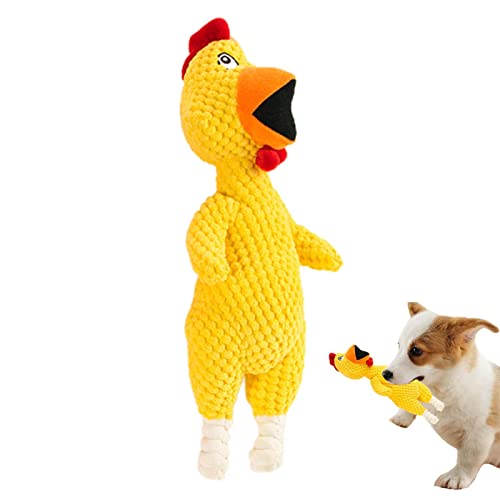 Voiakiu Quietscher Hundespielzeug | Haustiere lindern Langeweile und schreien Hühnerspielzeug | Self Play Dog Squeeze Toy für zahnärztliches Beißen, um langweilige Zeit zu reduzieren von Voiakiu