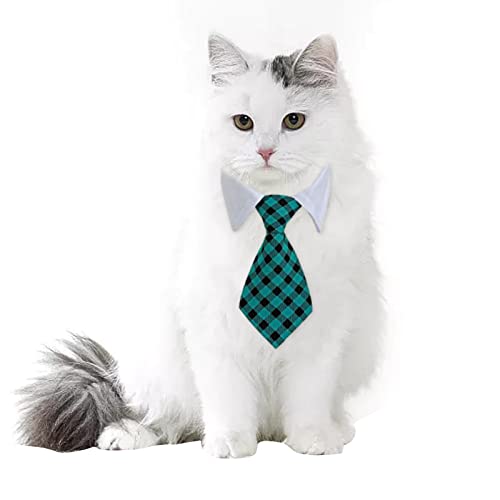 Voiakiu Verstellbare Fliege für Haustiere - Verstellbares Katzenhalsband | Haustier-Krawatten-Kostü, formell, Hundehalsband für kleine Hunde und Katzen, Welpenpflege-Krawatten, Partyzubehör von Voiakiu