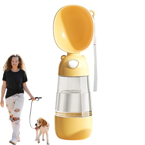 Auslaufsichere Hundewasserflasche, auslaufsichere abnehmbare Wasserflasche, ergonomischer Wasserspender für kleine große mittelgroße Hunde, lebensmittelechte Wasserflasche zum Spazierengehen von Voihamy