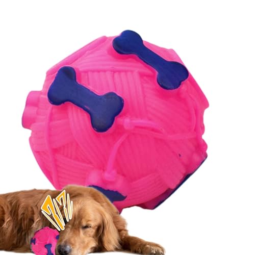 Hund Leckerli Spielzeug Spender Quietschender Hundeball Spielzeug Hund Zähne Knirschen Spielzeug Welpen Puzzle Slow Feeder für Training & Spielen von Voihamy