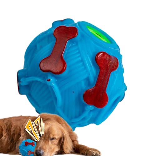 Hund Leckerli Spielzeug Spender | Quietschender Hundeball Spielzeug - Hundetraining Quietschball Spielzeug, Puzzle Slow Feeder, Hundefutter Leckerli Spielzeug für kleine mittelgroße Hunde, von Voihamy