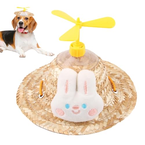 Hunde-Sombrero-Hut, Hüte für Katzen | Kreativer Hunde-Sonnenhut mit Propellern,Verstellbare Sombrero-Mütze für kleine Hunde, mexikanische -Foto-Requisite für Hunde/Welpen/Katze/Kätzchen, von Voihamy