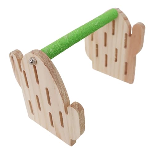 Papageienbarsch,Vogelständer für Papageien | Spielständer aus Holz für Vögel - Niedliches Vogelstangen-Ständerspielzeug, Vogelkäfig-Übungsspielzeug, Sittichkäfig-Zubehör für grüne Wangen, von Voihamy