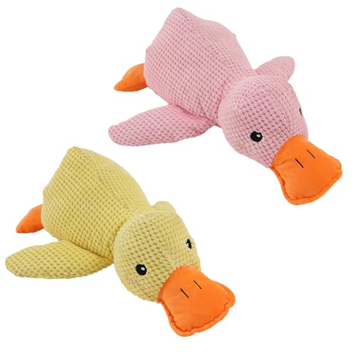 Quietschendes Welpenspielzeug, Beruhigende Ente Hundespielzeug, Die Mellow Dog Duck Toy Quack-Quack-Ente Hundespielzeug Hundespielzeug Klassisches Ente Hundespielzeug Quietschspielzeug für von Voihamy